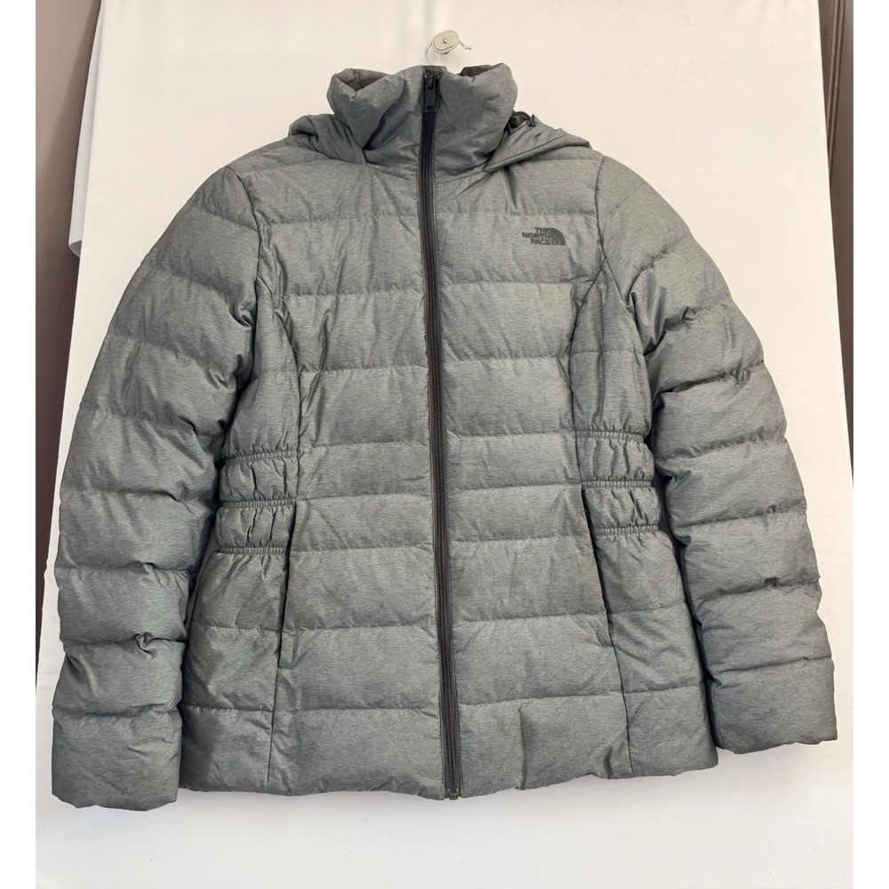 The North Face Gotham‎ Womens Goose Down Hooded Jacket Gray Medium
